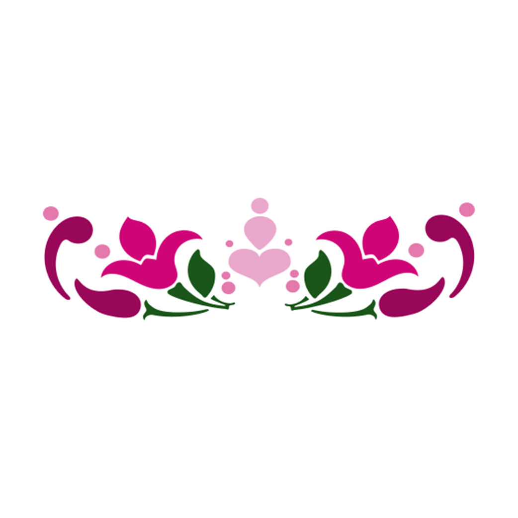 STENCIL FLORES 16X5CM