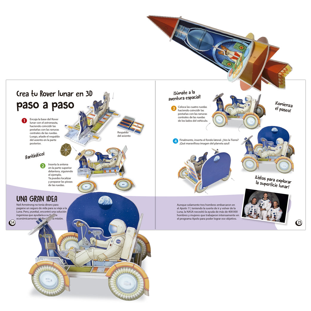 NAVES ESPACIALES... KIT DE CONSTRUCCIÓN + LIBRO