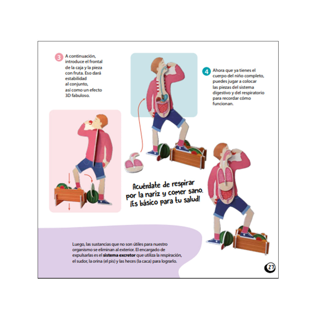 CUERPO HUMANO... KIT DE CONSTRUCCIÓN + LIBRO