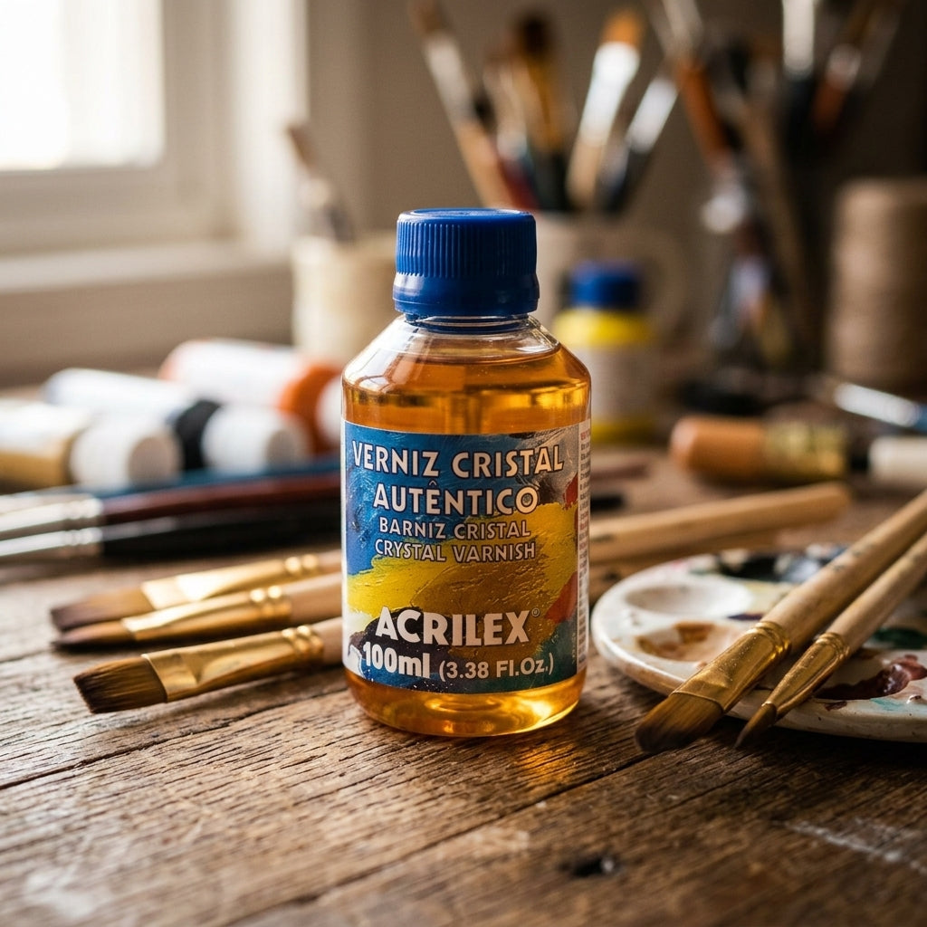 Art varnish bottle — Craft Scene Lifestyle | Generated by Modelize