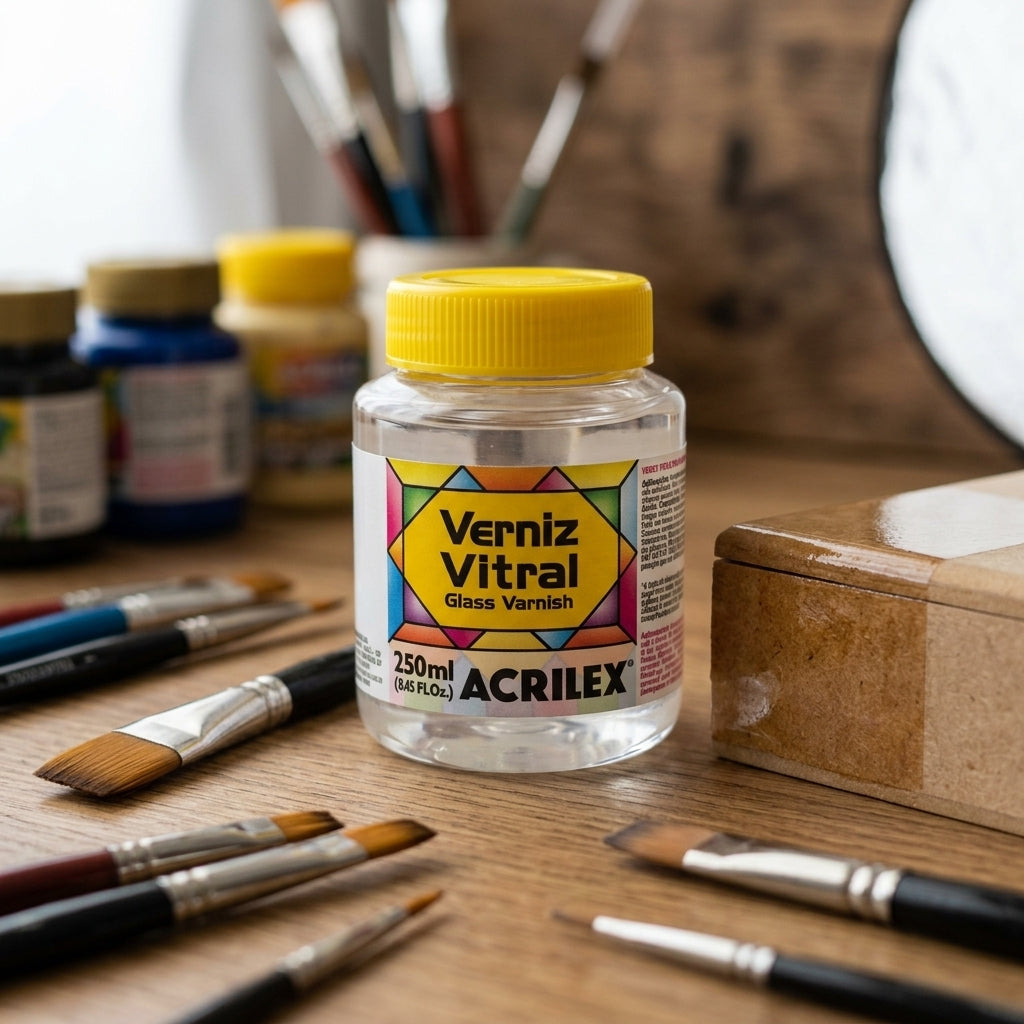 Glass Varnish / Craft Primer — Craft workshop lifestyle | Generated by Modelize