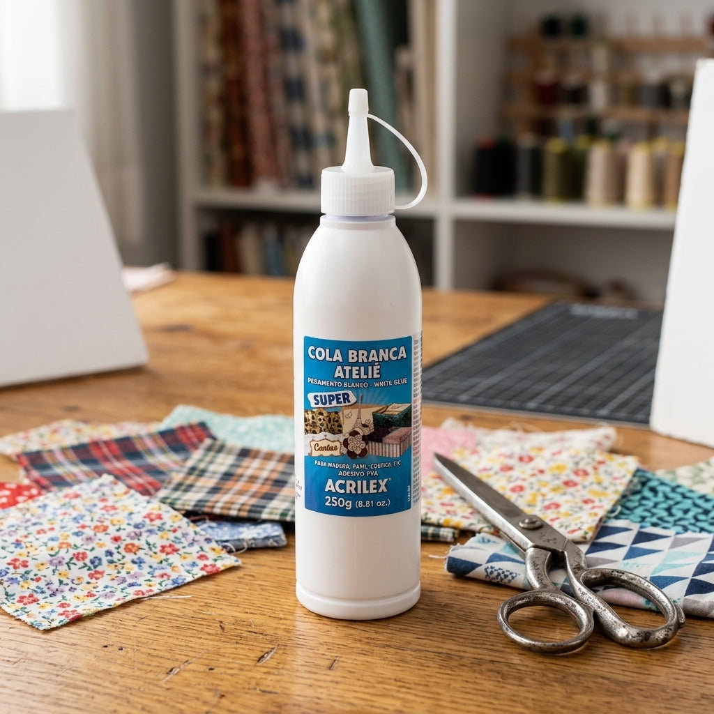 White PVA glue bottle — Craft Workspace Lifestyle | Generated by Modelize
