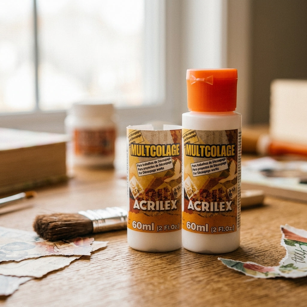 Decoupage Glue/Gel — Decoupage Workspace Lifestyle | Generated by Modelize