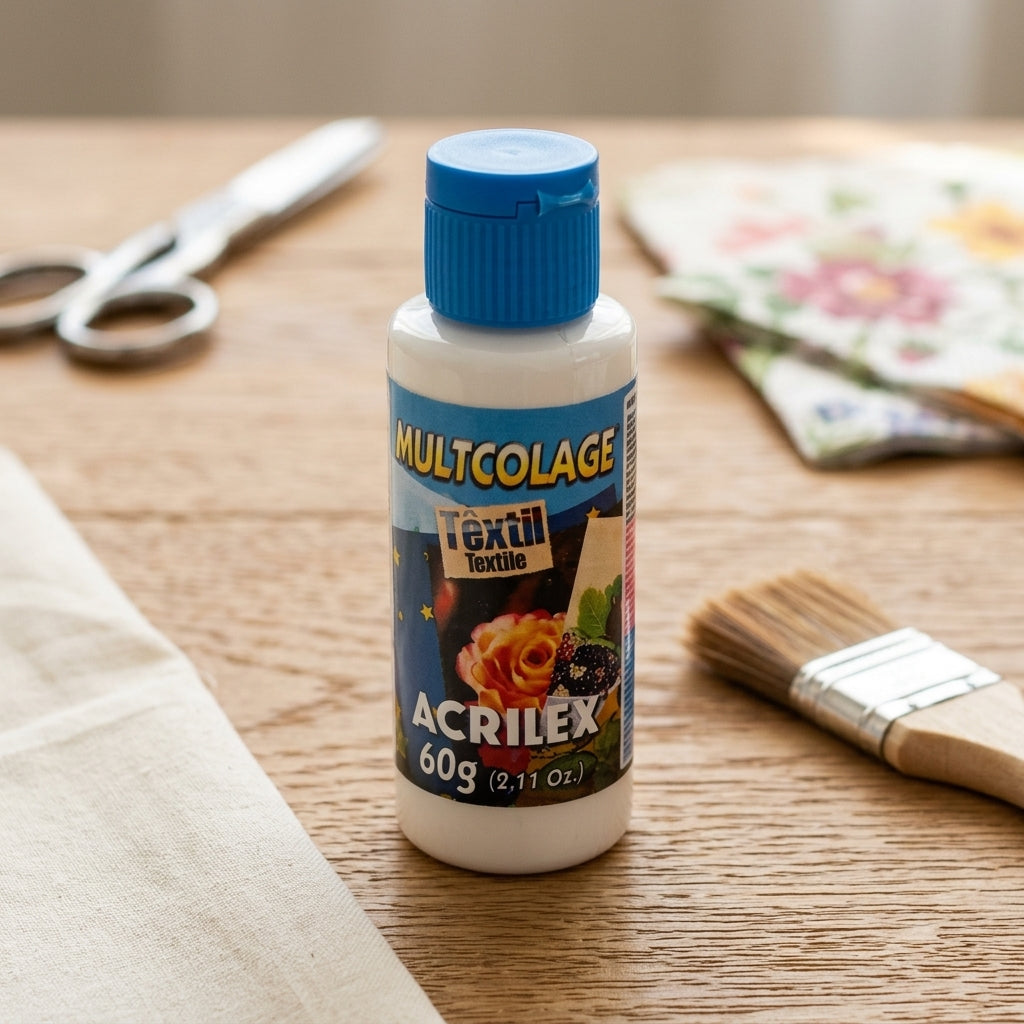 Textile decoupage glue — lifestyle_craft_scene | Generated by Modelize