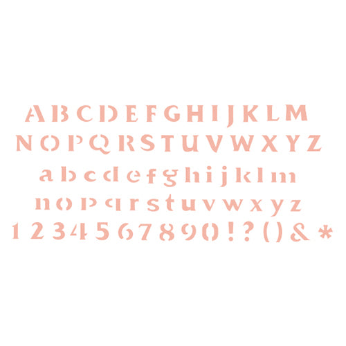 STENCIL LETRAS 21X15CM