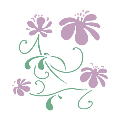 STENCIL PRIMAVERA 10X10CM