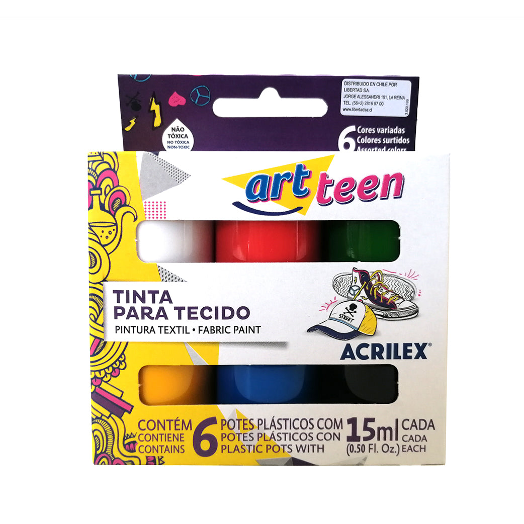 SET PINTURA GENERO 6 COLORES 15 ML