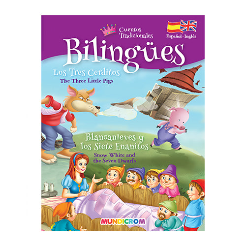 BILINGÜES LOS TRES CERDITOS -BLANCANIEVES Y LOS SIETE ENANITOS