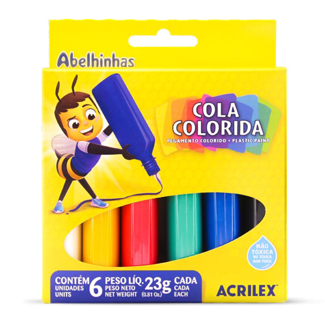 COLA COLORIDA ESTUCHE 6 COLORES