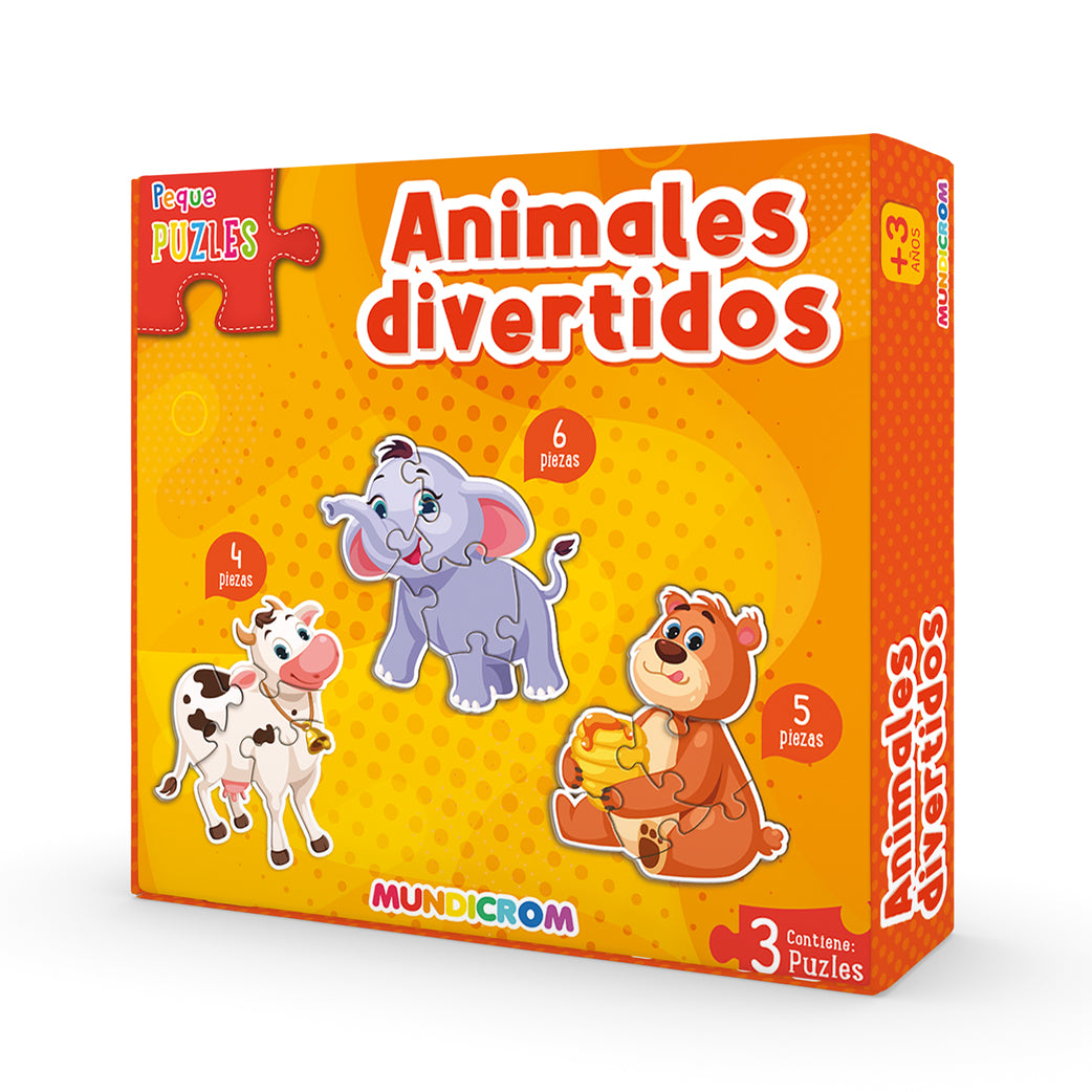 ANIMALES DIVERTIDOS - PEQUE PUZLES