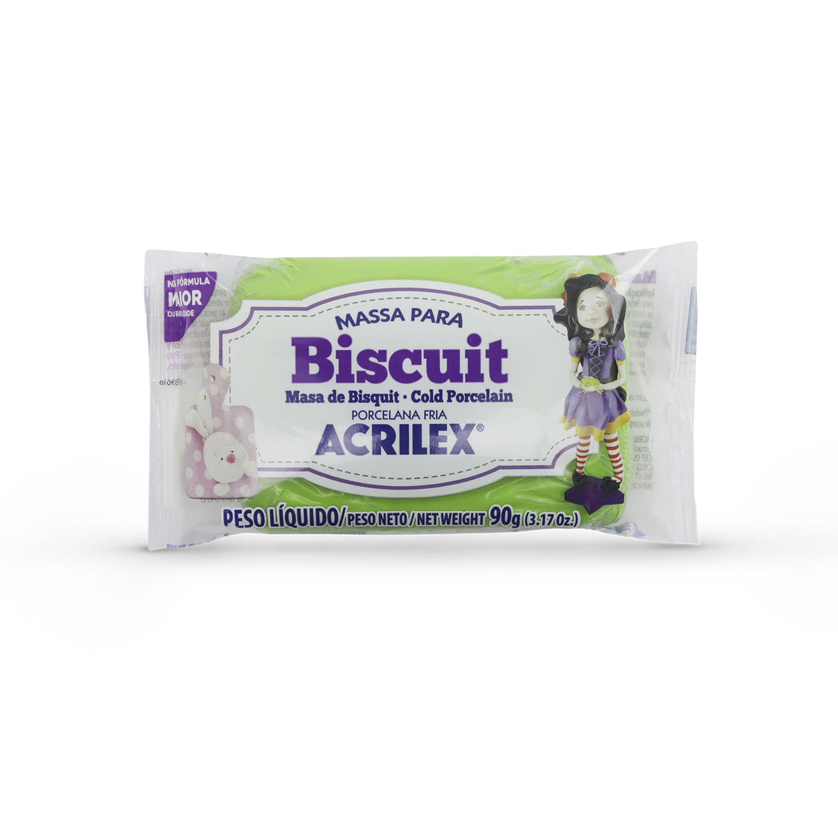 MASA DE MODELAR BISCUIT - PORCELANA FRÍA 90 GRS