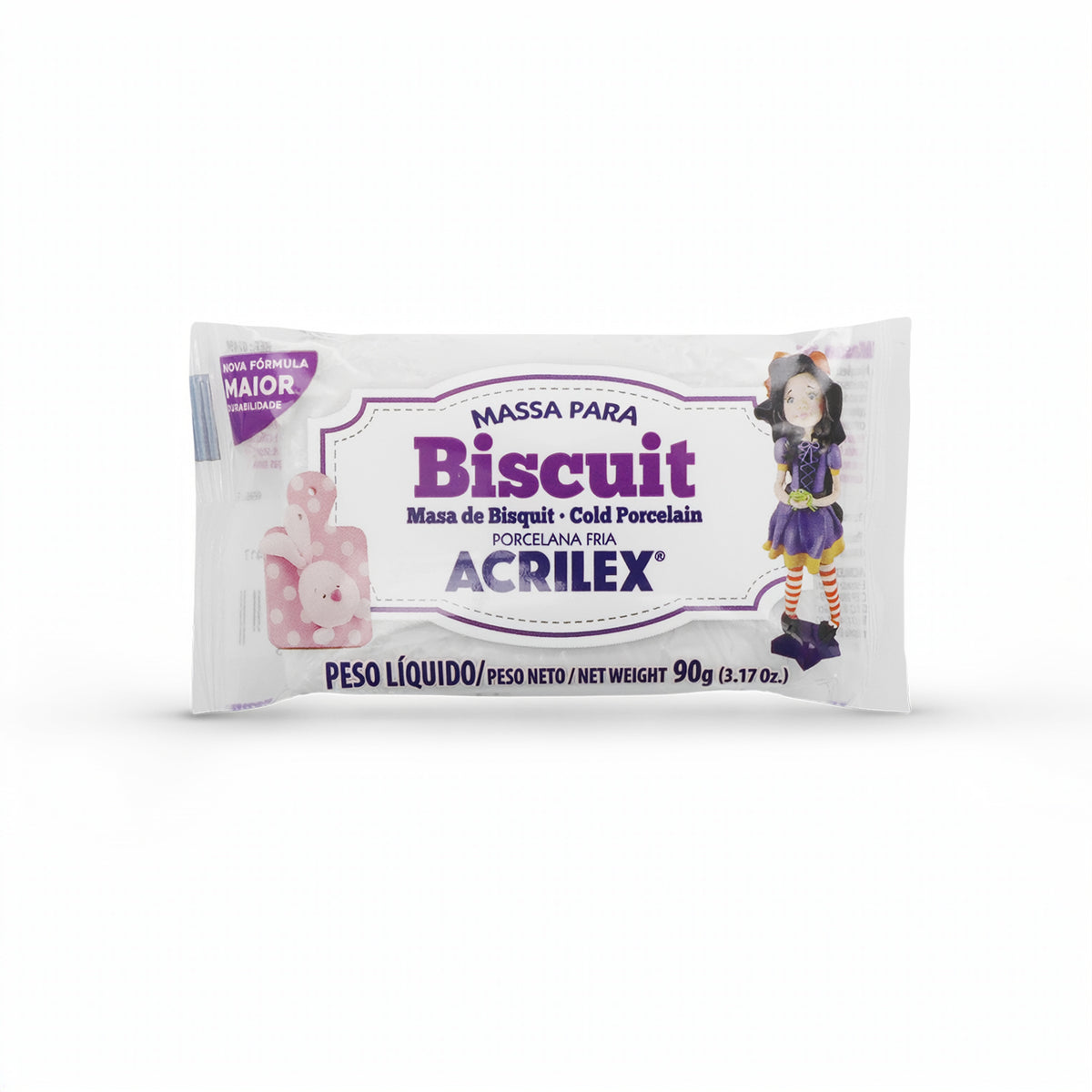 MASA DE MODELAR BISCUIT - PORCELANA FRÍA 90 GRS