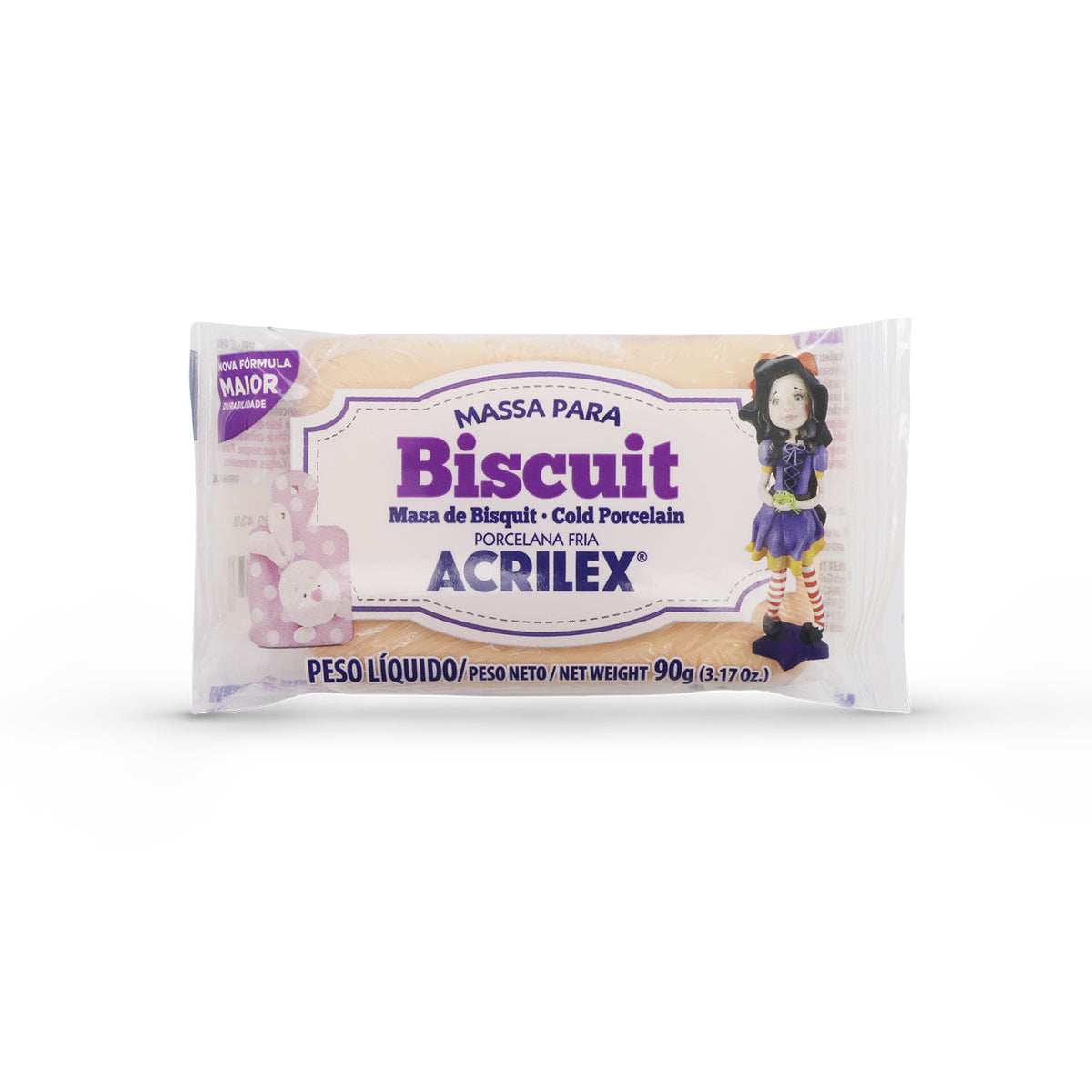 MASA DE MODELAR BISCUIT - PORCELANA FRÍA 90 GRS