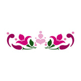 STENCIL FLORES 16X5CM