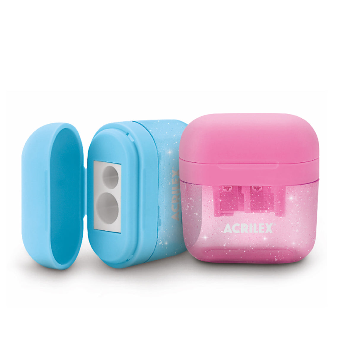 SACAPUNTA DOBLE CON DEPOSITO GLITTER