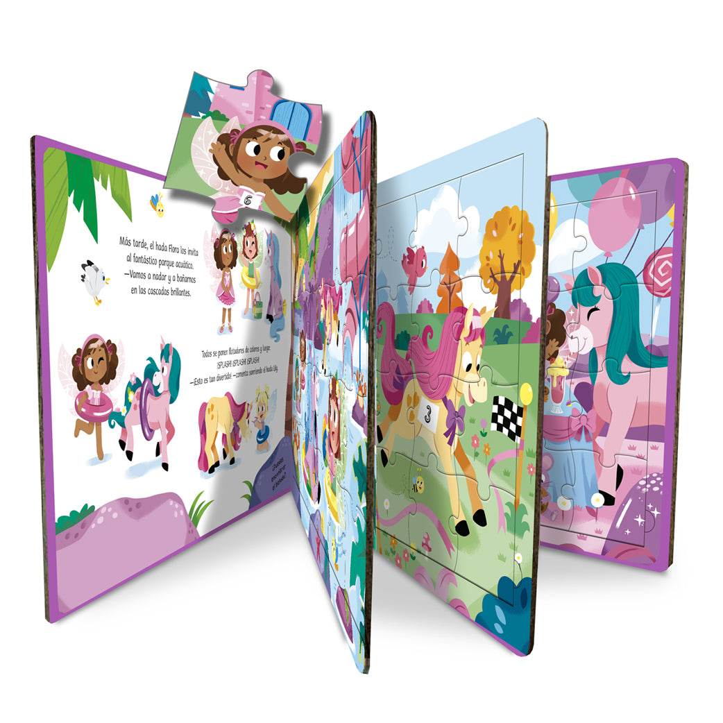 LIBRO PUZLE, UNICORNIOS Y HADAS