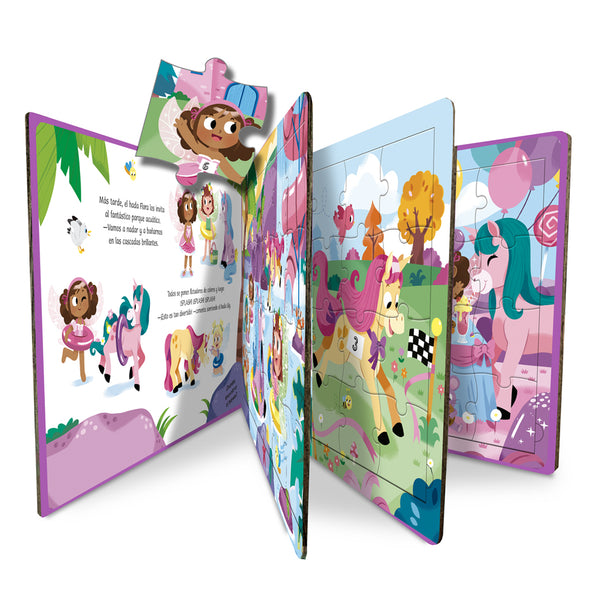 LIBRO PUZLE, UNICORNIOS Y HADAS