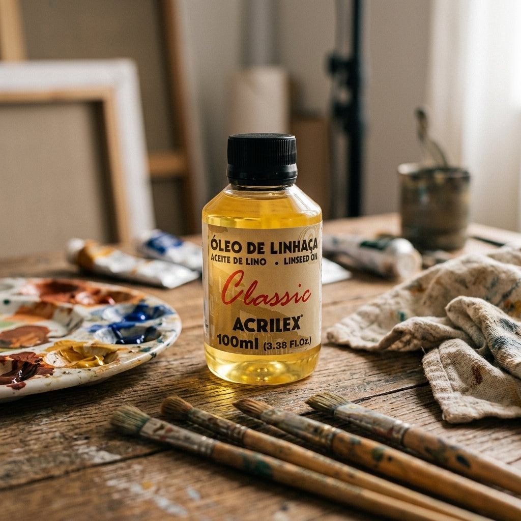 Artistic linseed oil medium — Craft Scene Lifestyle | Generated by Modelize