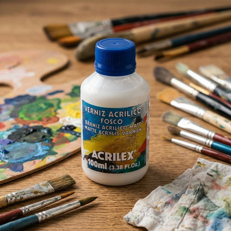 Acrylic varnish bottle — Craft Scene Lifestyle | Generated by Modelize
