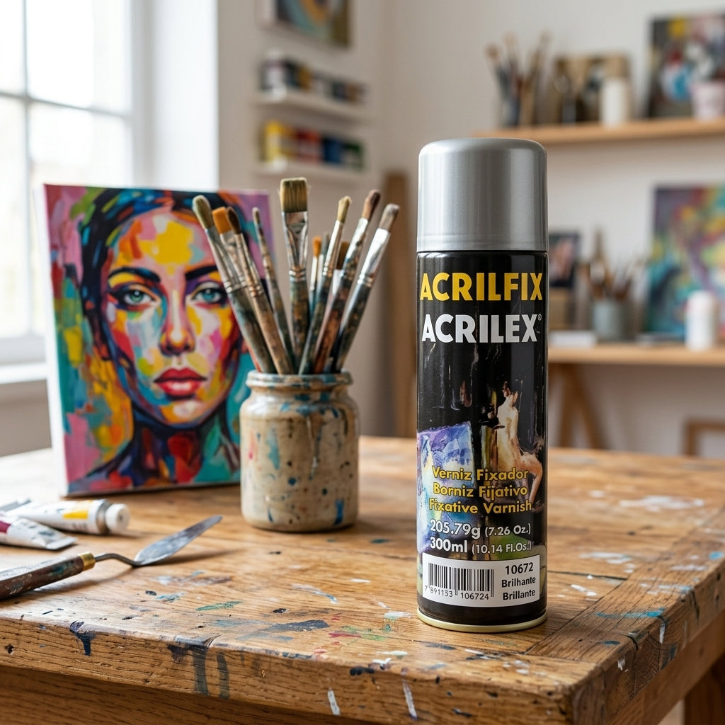Aerosol fixative varnish — Lifestyle Craft Scene | Generated by Modelize