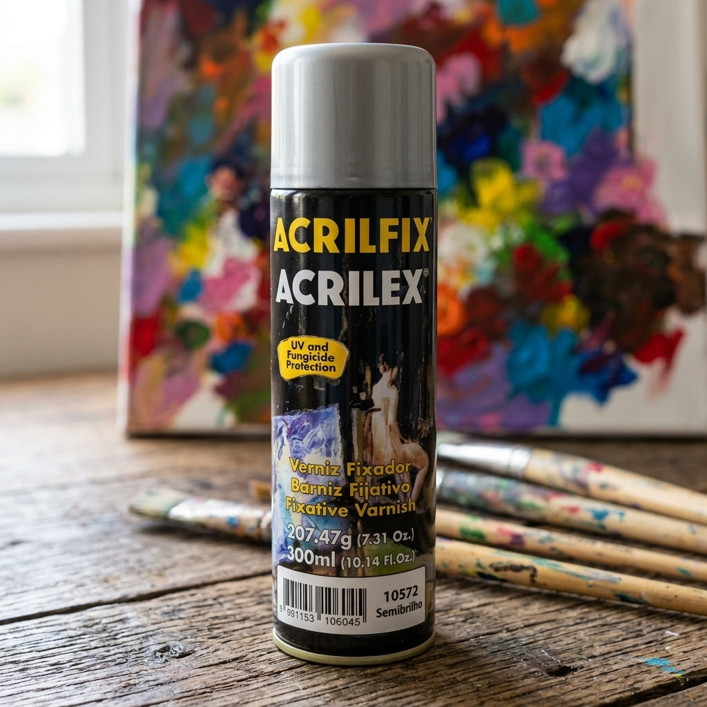 Aerosol Fixative Varnish — Lifestyle Craft Scene | Generated by Modelize
