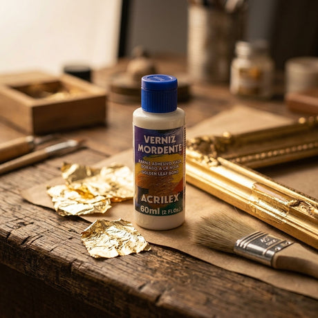 Gilding adhesive/varnish bottle — Gilding Workflow Scene | Generated by Modelize