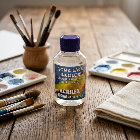 Colourless Arabic Gum Varnish — Craft Scene Lifestyle | Generated by Modelize