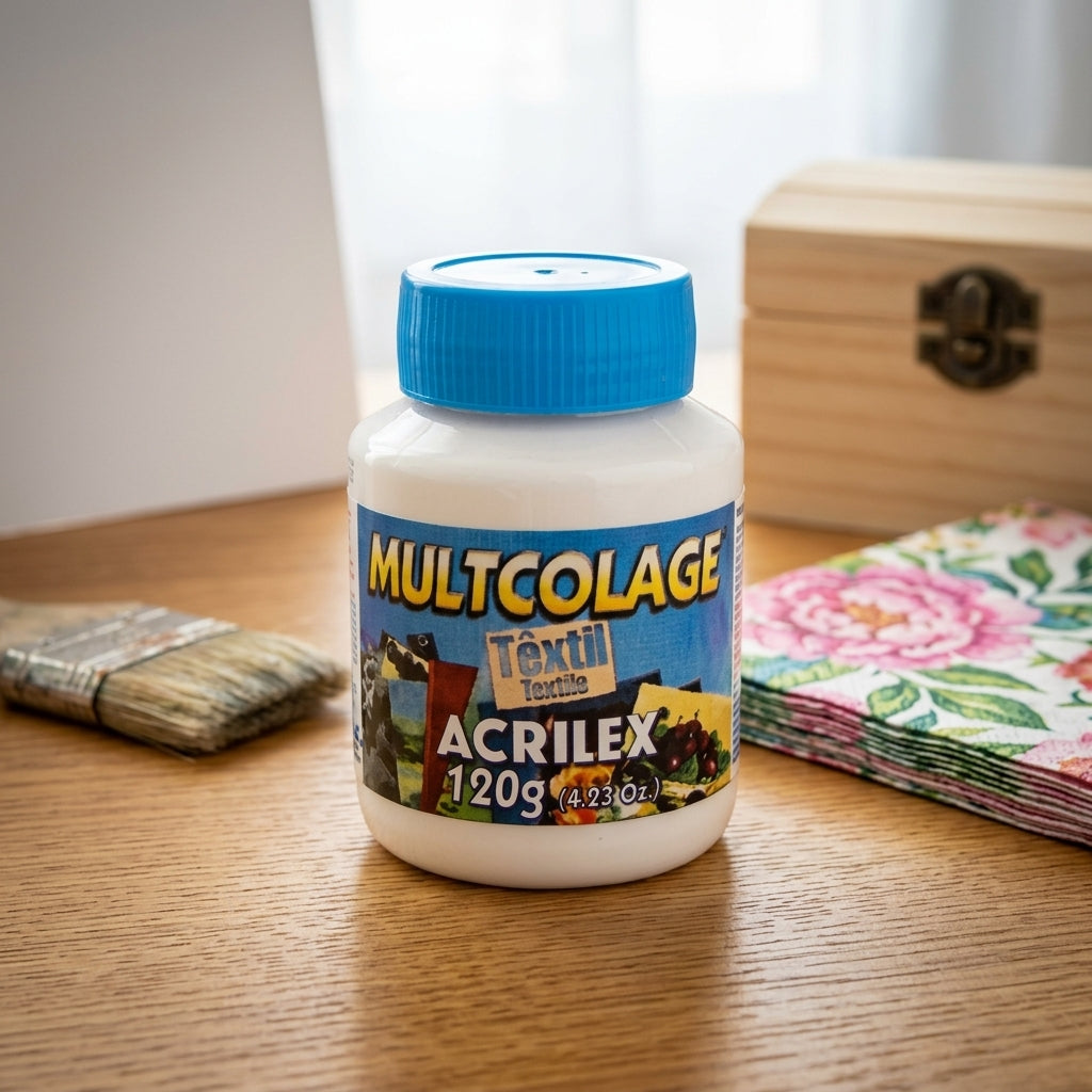 Textile decoupage glue — Decoupage Crafting Scene | Generated by Modelize