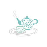 STENCIL CAFETERA CON TAZA 21X15CM
